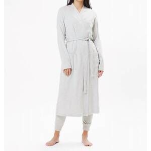 NEW UNDER THE CANOPY organic cotton robe in light gray